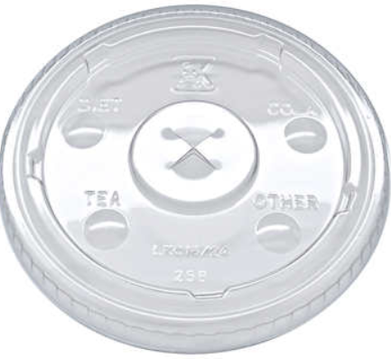 LID PLA COLD 12-24z FLAT 1M  LGC1624/LGC12-24