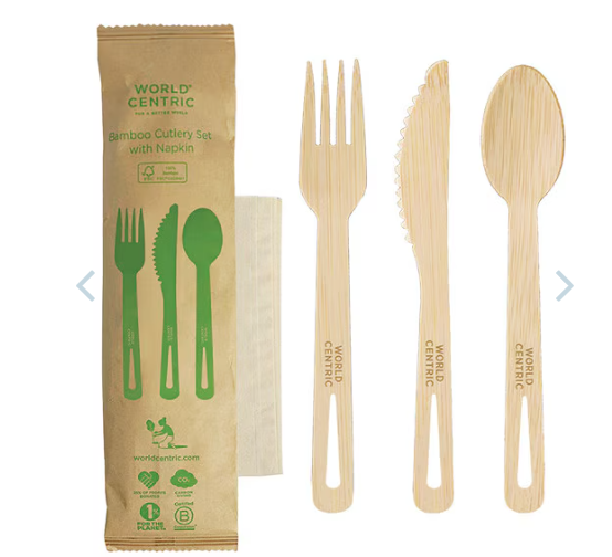 CUTLERY KIT 4PC BAMBOO 250CS AS-BB-TN