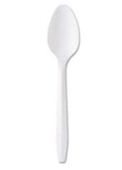 CUTLERY PLS TEASPOON MED WH 1M MPPSW