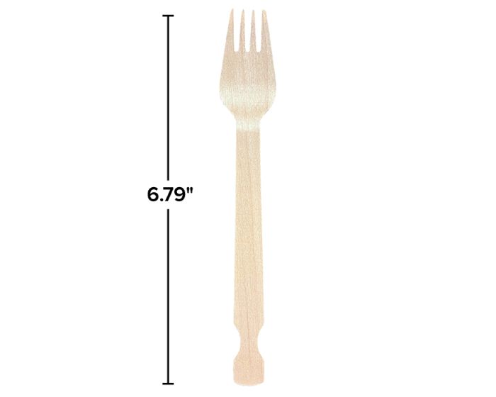 CUTLERY WOOD FORK DISP 1M  884460