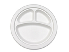 PLATE PAPER 09&quot;-3CMP WHT 500CS PL-93