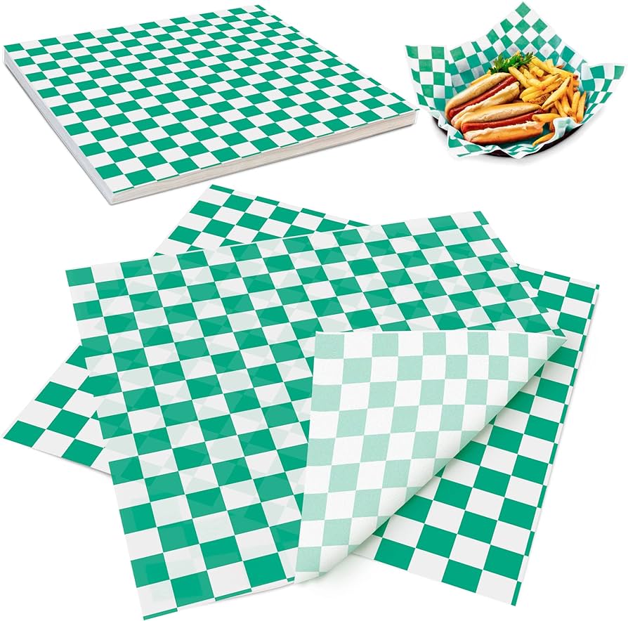 WAX PAPER 12X12 5/1M GREEN  WG01013