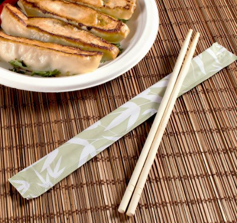 CHOPSTICKS BAMBOO 9" WHITE 1M  U9000