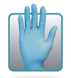 GLOVES NITRILE MD BL PF 10/100