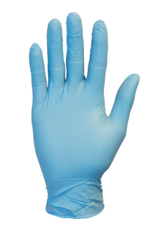 GLOVES NITRILE SM BL PF 10/100