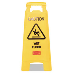 Caution Wet Floor Floor Sign, Plastic, 11 x 12 x 25, Bright