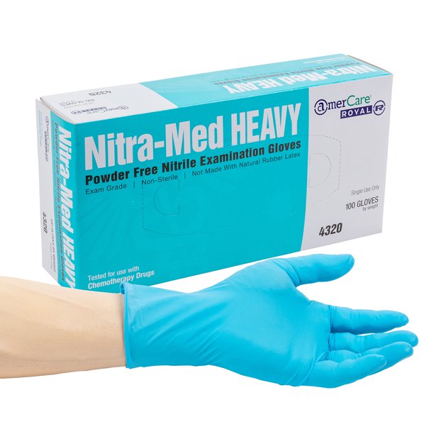 GLOVES NITRILE LG BL PF 10/100