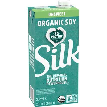SOY MILK UNSWT ORGANIC 6/32z  SILK 