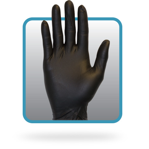 GLOVES NITRILE MED BLK 10/100 GNPR-MD-BK 