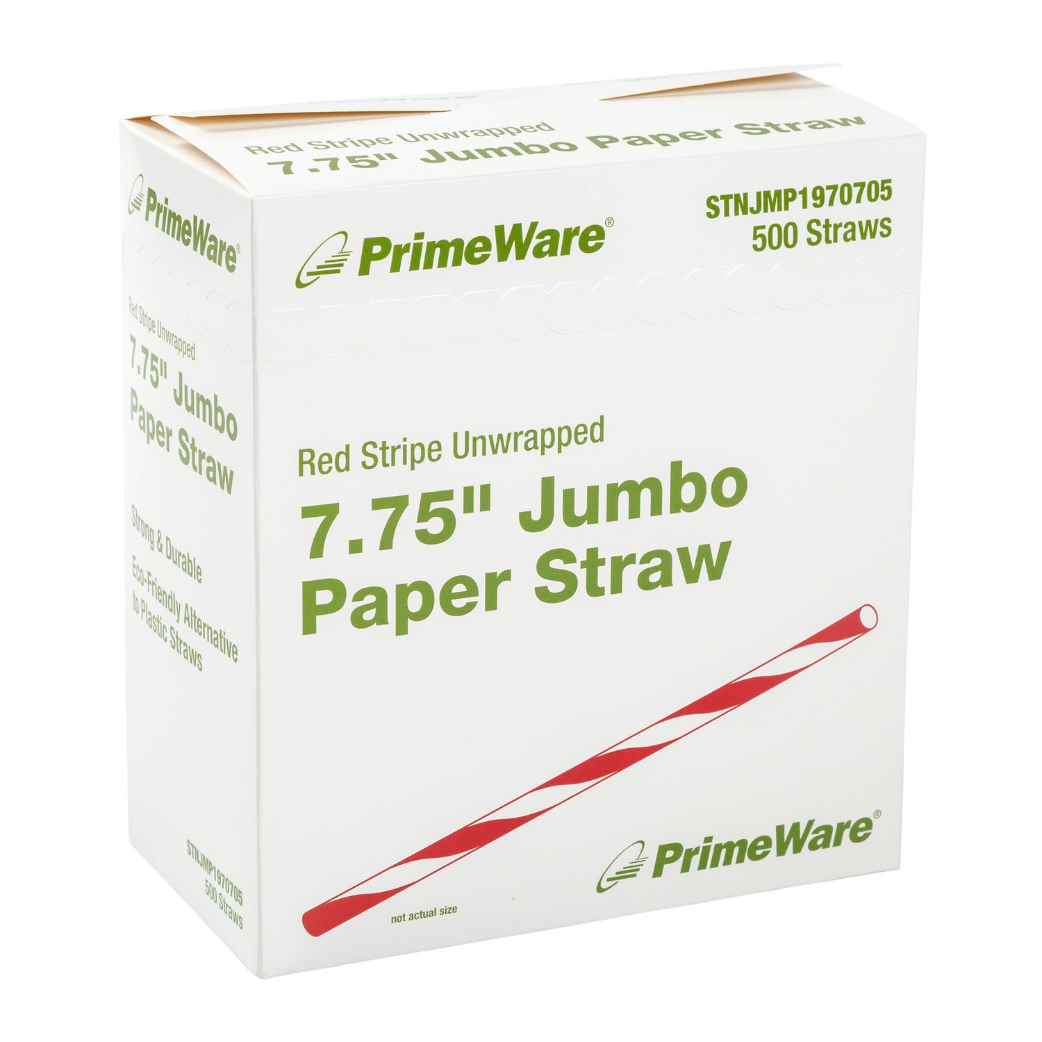 STRAW PAPER 7.75 UNWRP JUMBO  RED 8/500 