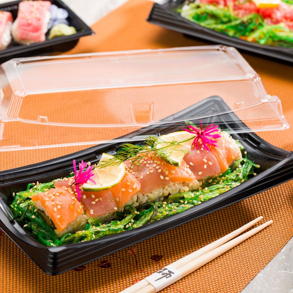 1417-SUSHI TRAYS, BOWLS &amp; LIDS 